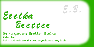 etelka bretter business card